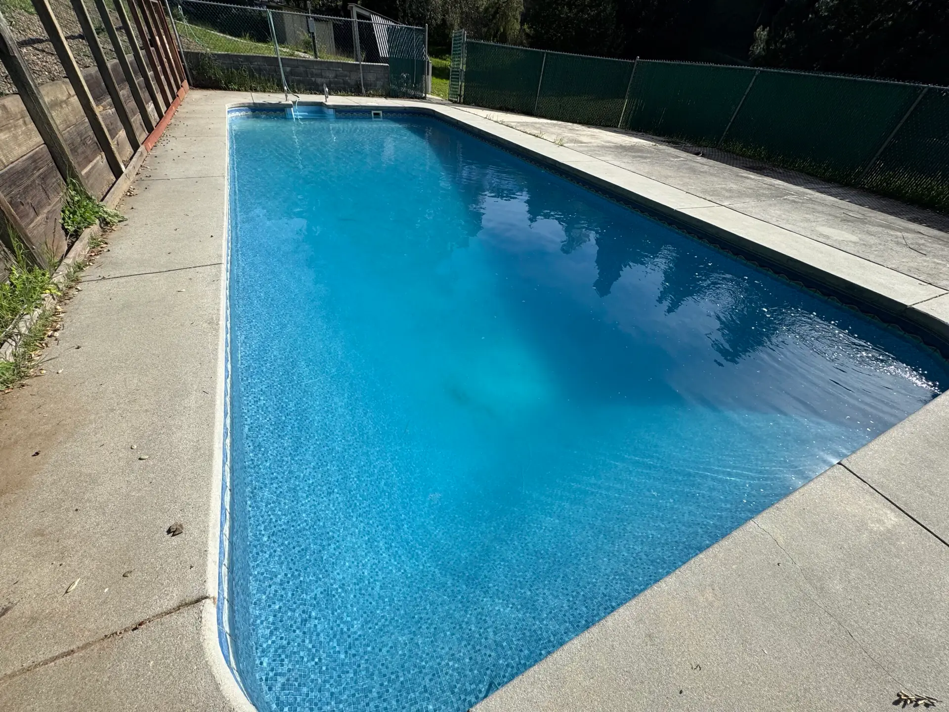 Backyard pool in Charlotte, NC serviced by the Damon's Pool Care team