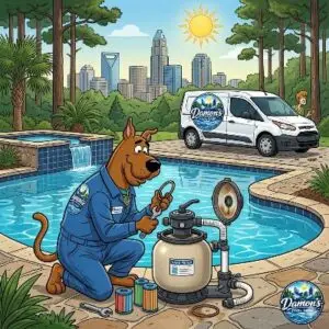 Pool filter repair in Charlotte, NC by Damon's Pool Care