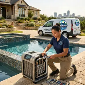 Pool Heater Installation Pool heater installation in Charlotte, NC by Damon's Pool Care