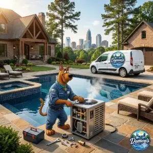 Pool heater repair in Charlotte, NC by Damon's Pool Care