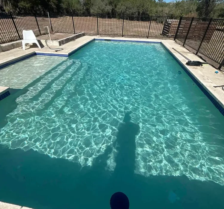 Professional Pool Tile Cleaning and calcium removal in Charlotte NC by Damon's Pool Care